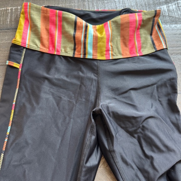 Prana Women’s Aolani Swim Tights Black / Multi-Color Legging NWT Size Med Beach - Picture 2 of 10